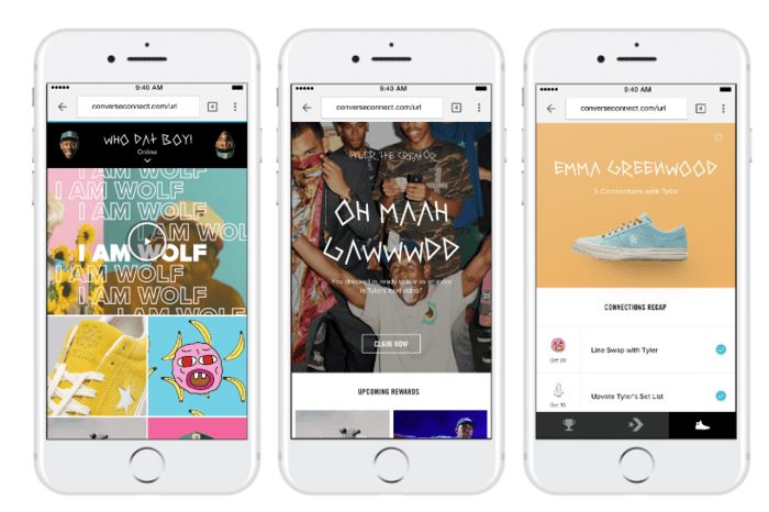 Converse app screens